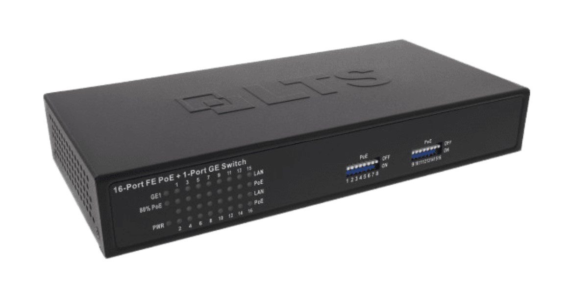 16 Port POE switch extend cable up to 800 plus feet