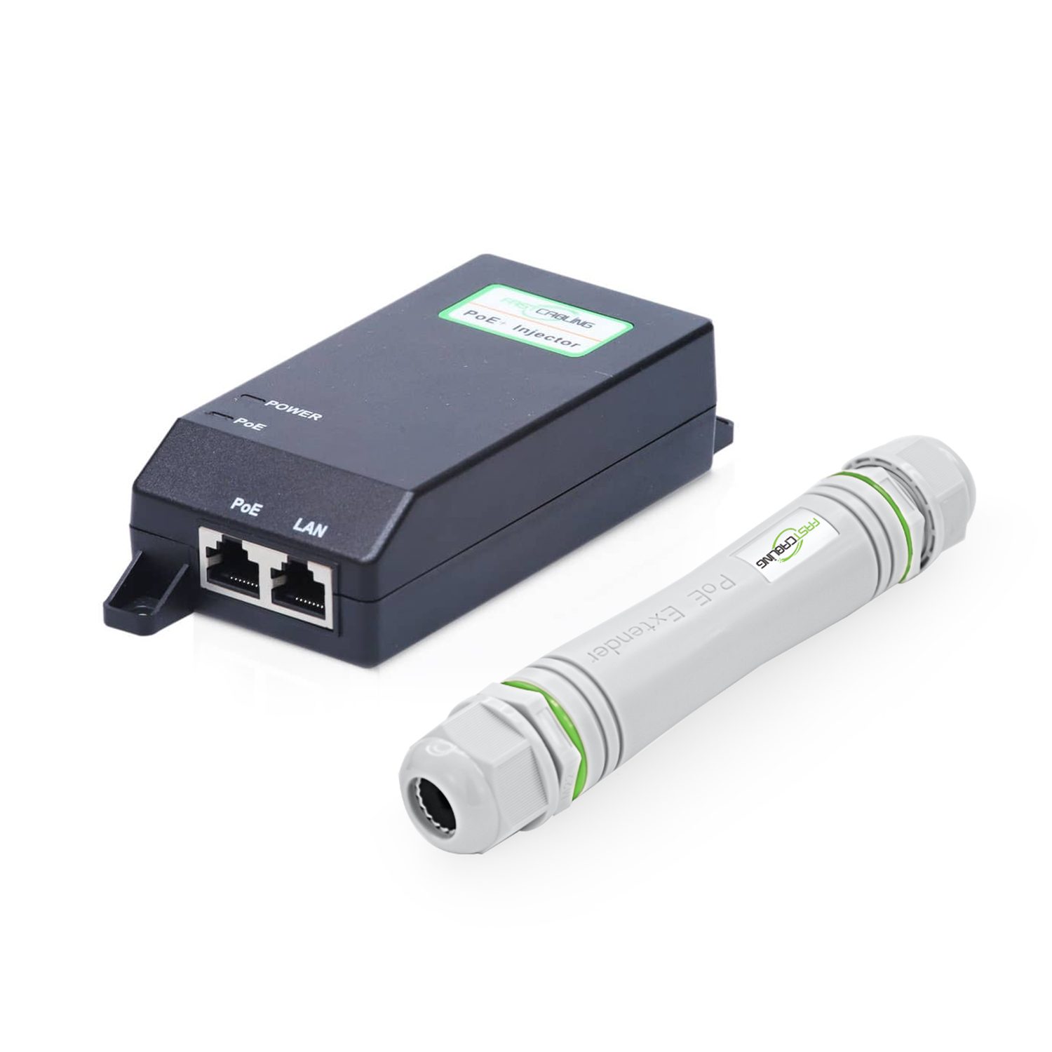 Fast Cabling 100M extension Kit.  This will extend a security camera or access point from 328 feet to 656 feet.