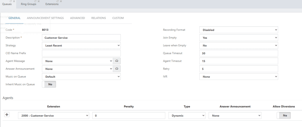 call center call queue options